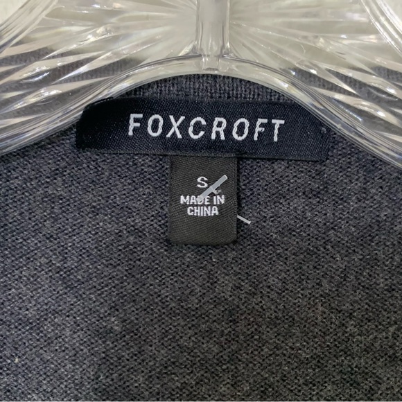 FOXCROFT Knit Zip Up Vest with Pockets Merino Wool Sleeveless size Small Gray - Picture 5 of 10